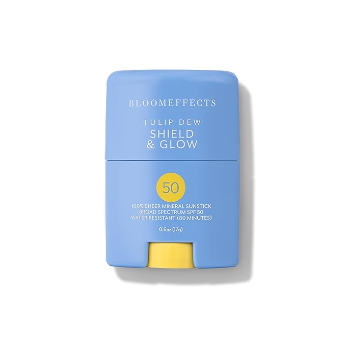 Bloomeffects - Tulip Dew Shield &amp Glow SPF Sunstick with Broad Spectrum Mineral SPF 50 (Water-Resistant Up To 80 Minutes) | Cruelty-Free Clean Beauty (0.6 oz | 17 g)