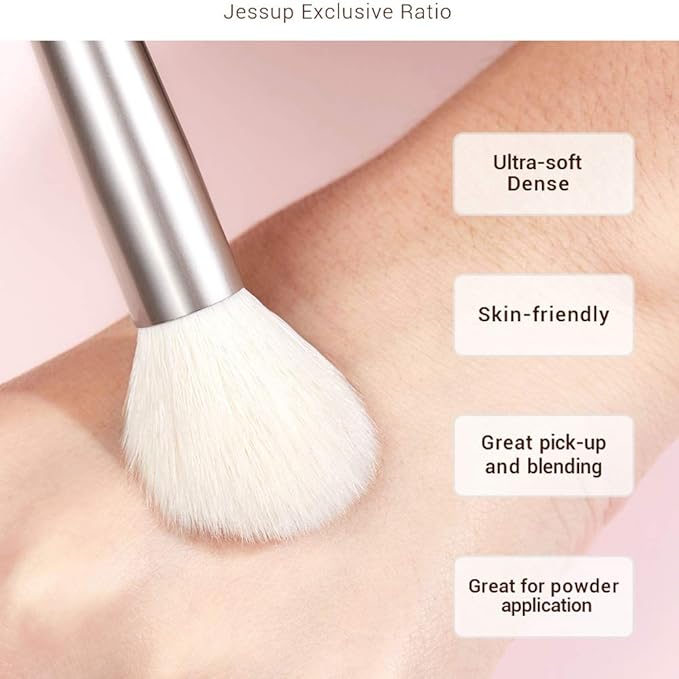 Jessup Makeup Brushes Set Professional Makeup Brush Eyeshadow Blending Powder Foundation Blusher Concealer 25pcs with Cosmetics Storage Box Blushing Bride T295