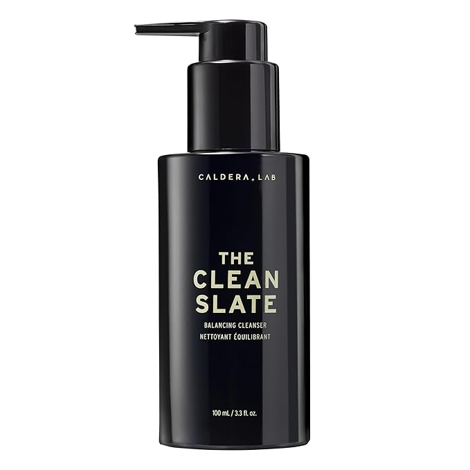 Caldera + Lab The Clean Slate | Men's Organic Foaming Facial Cleanser for Dry Sensitive &amp Normal Skin ? Vegan Natural &amp Antioxidant Packed Exfoliating Face Wash