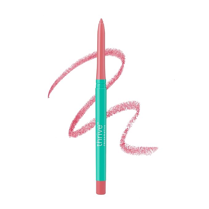 Thrive Causemetics Lip Filler Long-Wearing + Plumping Lip Liner Shea Butter Hydrating Lip Plumper Retractable Lip Liner Pencil Built In Sharpener Vegan &amp Cruelty Free Maureen (Petal Pink)