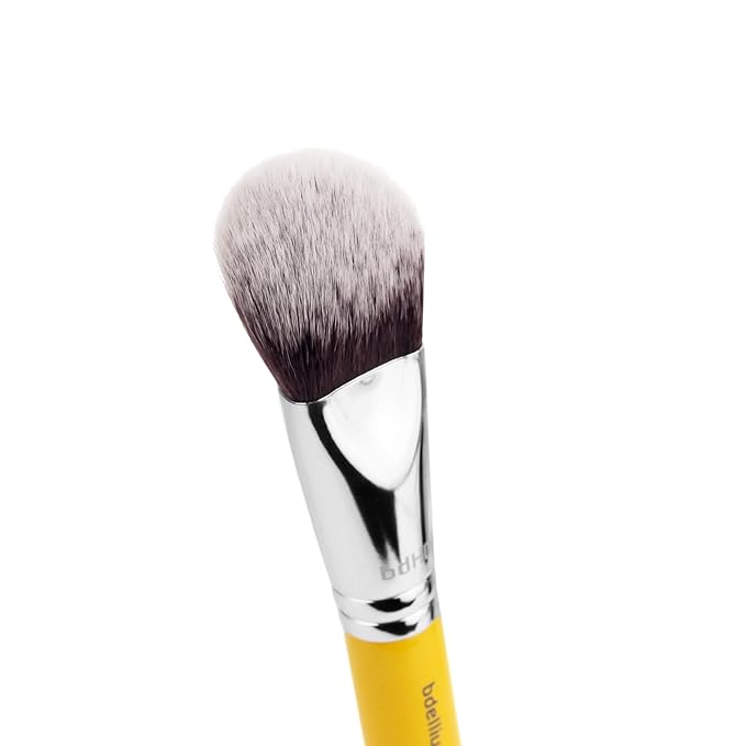 Bdellium Tools Professional Makeup Brush - Studio Series 968 BDHD Phase II Small Foundation/Contour - With Soft Synthetic Fibers For Versatile Application &amp Blending (Yellow 1pc)