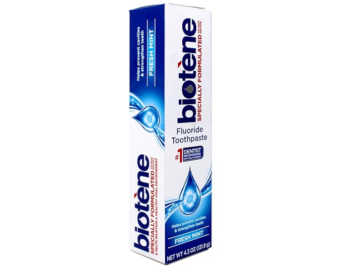 Biotene Dry Mouth Toothpaste Fresh Mint Original 4.5-Ounce Box (Pack of 4)