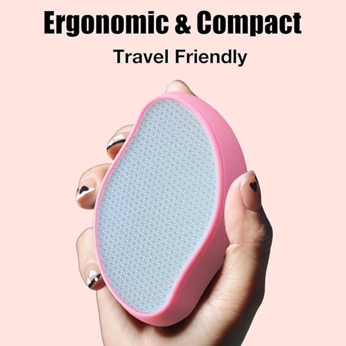 Premium Crystal Hair EraserPainless Exfoliation Hair Removal EpilatorNano Glass Hair Remover for WomenNatural Gentle and Efficient Shaver Trimmer on Leg Arm(Rose Pink)