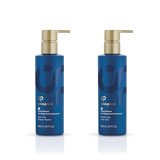 ColorProof Instant Reboot Treatment Masque 8.1 Fl. Oz. (2 Pack) Hair Mask Lightweight 2-Step Hair Mask for Damaged Hair with Color Protection Coconut &amp Lemongrass Scent
