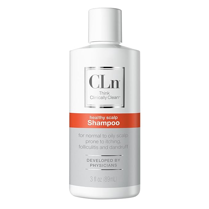 CLn Shampoo with Salicylic Acid ? 3 fl oz Clarifying Anti Dandruff Shampoo for Oily Hair Itchy or Flaky Scalp Prone to Dandruff Folliculitis &amp Seborrheic Dermatitis Hypoallergenic Formula
