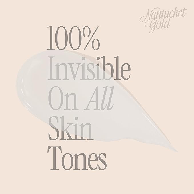100% Invisible Daily Face Moisturizer with SPF 40 + Hyaluronic Acid + Vitamin C Weightless Scentless Primer - For All Skin Skin Tones - 1.7 fl oz