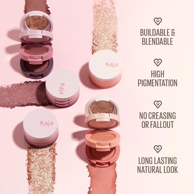 Kaja Beauty Bento Collection - Bouncy Eyeshadow Trio | Plum Rosy Tones Travel Size 01 Rosewater 2019 Allure Best of Beauty Award 0.03 Oz