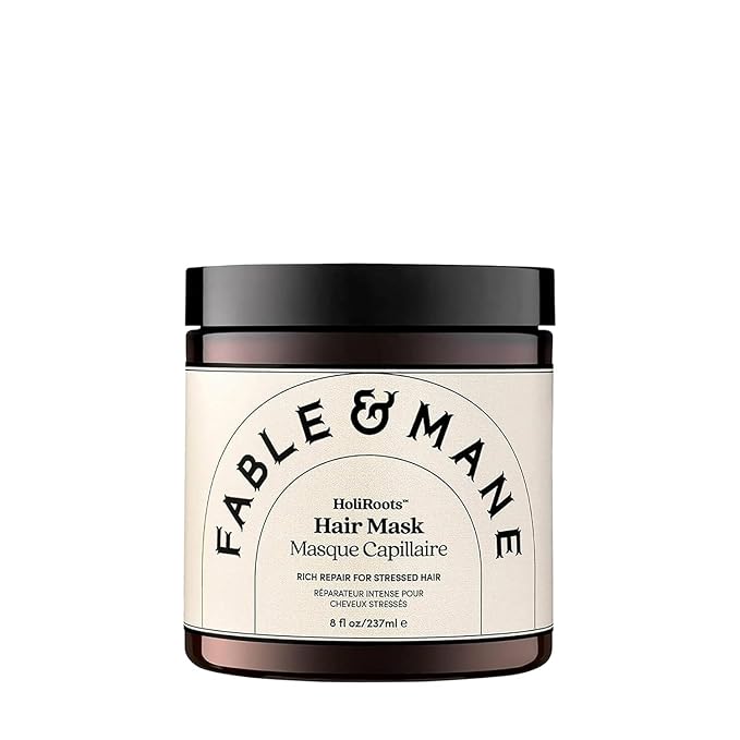 Fable &amp Mane Deep Moisture Repairing Hair Mask For Frizzy Dry Damaged Hair. Treatment Repairs and Softens with Shea Butter and Coconut
