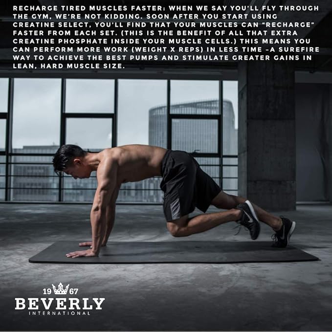 Beverly International Creatine Select with Phosphates 40 Servings. A Fail-Proof Creatine Monohydrate Formula. Boost Muscle Size Strength Endurance and Recovery. for Men and Women. Tastes Like Tang