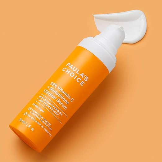Paula?™s Choice 25% Vitamin C Serum with Glutathione &amp Antioxidants Face Serum Improves Discoloration Uneven Tone &amp Firms All Skin Types Fragrance-Free 1oz