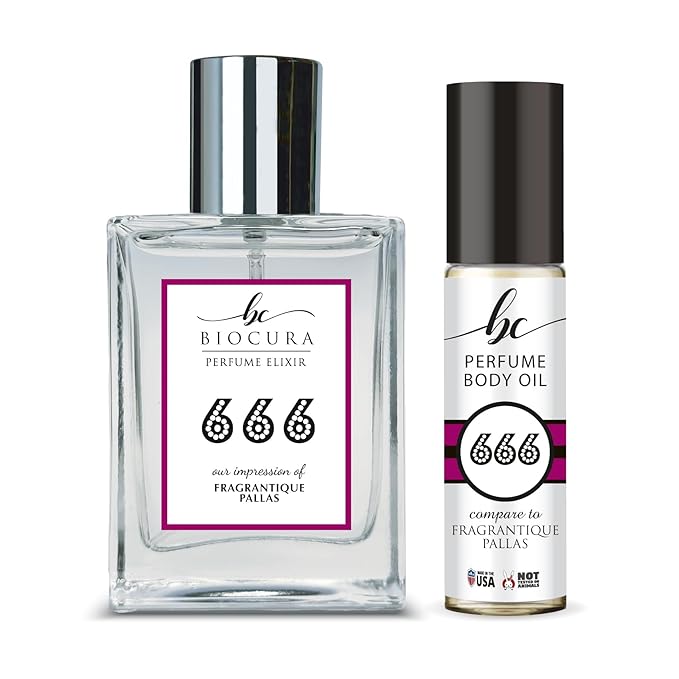 BC Perfume 666 Spray + Body Oil Set Impression of Bold Numbers Fragrantique Pallas Blend Sample For Women / 10ml+50ml