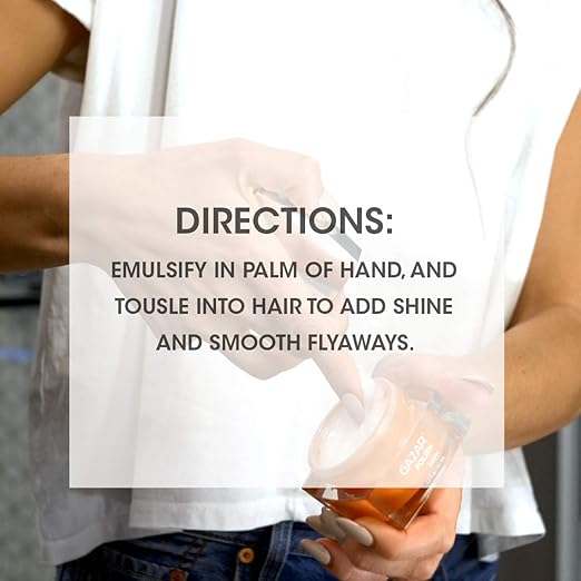 SEVEN GAZAR Polish Hair Gloss Treatment for Women &amp Men Curly Hair Products Braid Balm Pomade &amp Curl Cream Styling Gel Paste for Frizz Control with Amino Acid Made in USA 1.7oz