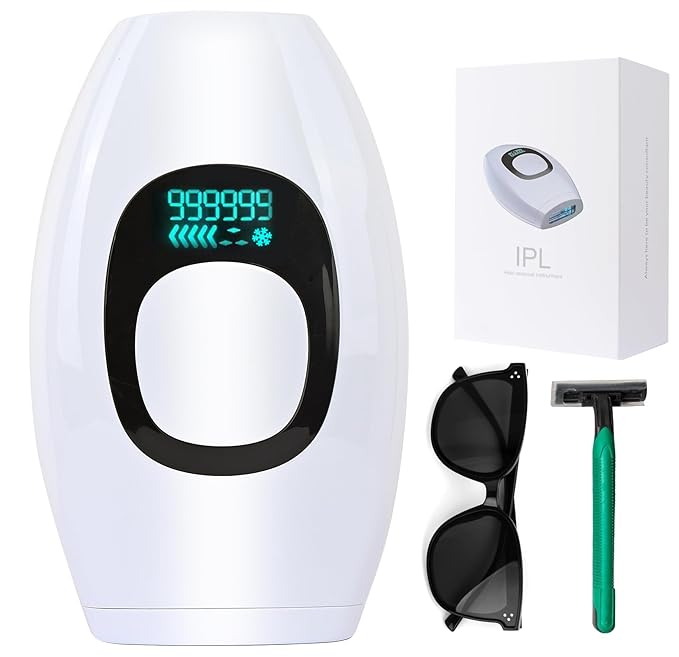 IPL Hair RemovalLaser Hair Removal At-Home for Women Men 999999 Flashes Permanent Removal Device on Facial Legs Arms Bikini Line