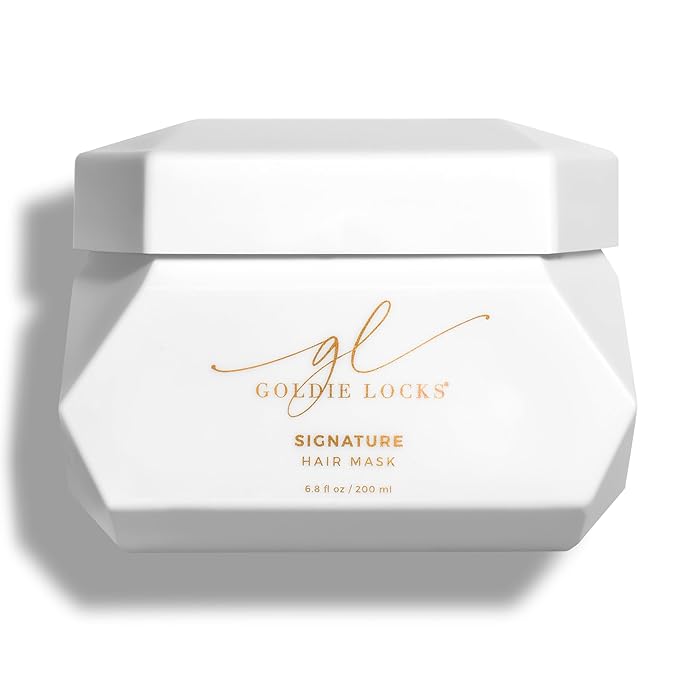 Goldie Locks Ultra Hydrating Hair Mask - Frizz Control and Deep Moisture Treatment - Adds Shine and Smoothness - Safe for Extensions &amp Color-Treated Hair - Protein-Free - 6.8 fl oz(Packaging May V