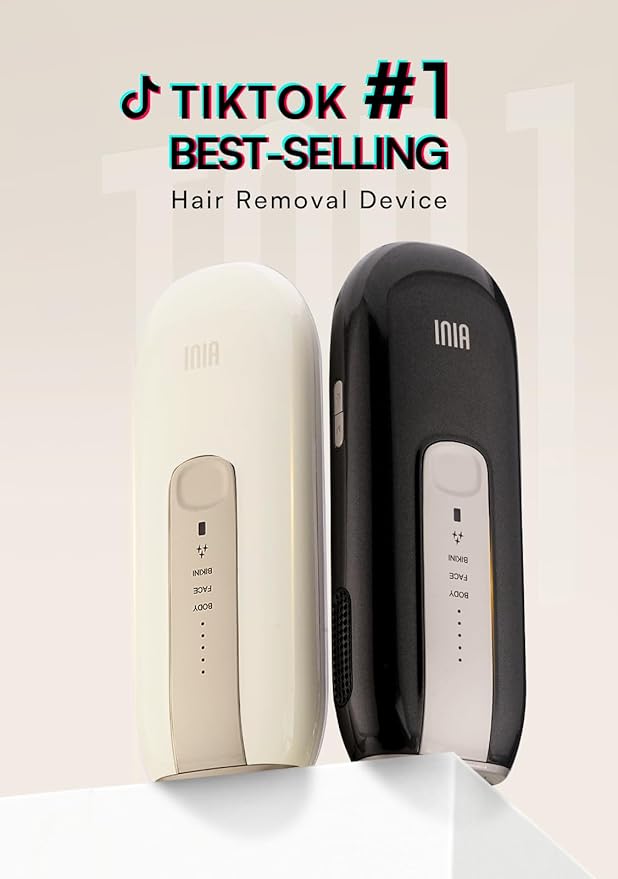 Laser Hair Removal Device for Women and Men INIA Fond Hair Remover with Long-Lasting in Hair Reduction for Body&ampFace Safe at-home Results for Armpits Bikini and Legs