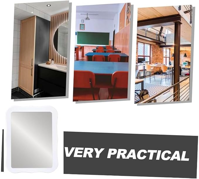 10 Pack White Magnetic Locker Mirror5 x 7 Iocker Mirror Magnetic - Small Mirrors for School Locker Bathroom Workshop Toolbox Office CabinetEasy Install
