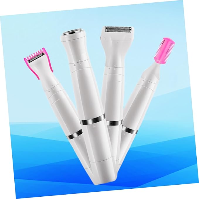 1Pc Electric Shaver for Women Armpit Body Hair Trimmer Rechargeable Painless Hair Removal Device in Pearl White for Sensitive Areas Easy Cleansing