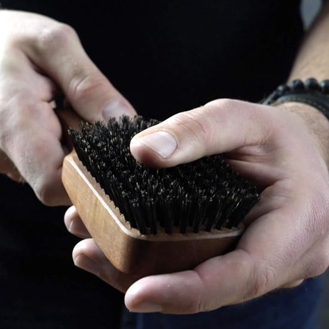 ZilberHaar Major ? Men's Hair and Beard Brush ? Soft Boar Bristles ? Massages and Exfoliates Skin and Scalp ? Ideal Men's Grooming Accessory ? Made in Europe
