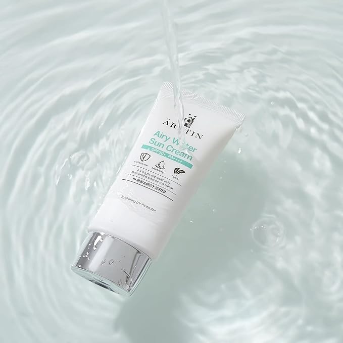 Airy Water SUN Cream SPF50+ PA++++ Lotion Type NO Whitecast Smooth Texture Light Finish Sun Lotion