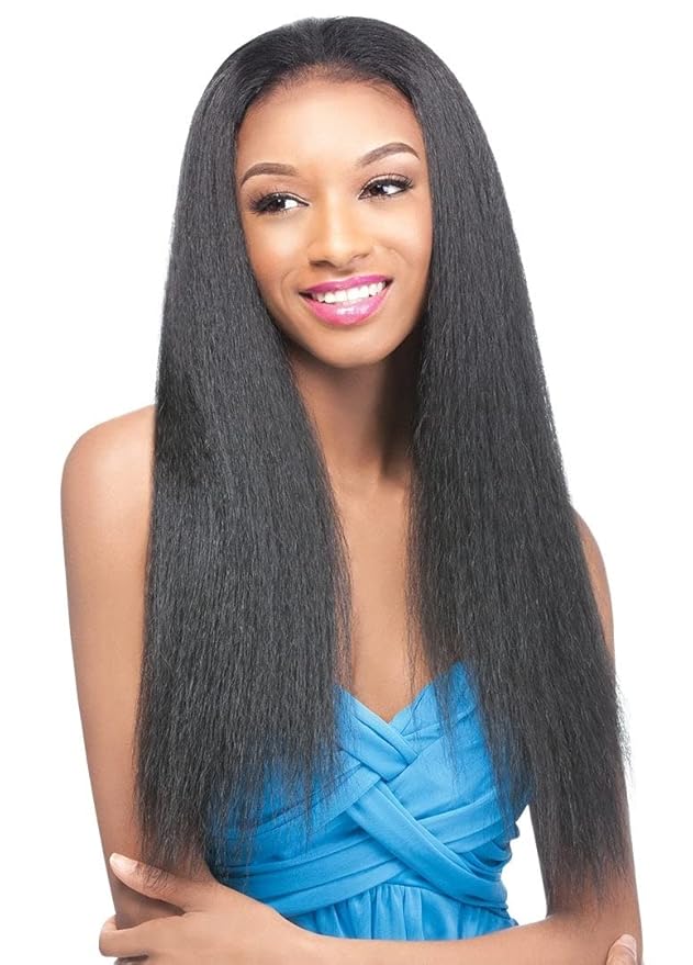 Outre Annie Quick Weave Synthetic Hair Half Wig Long Yaky Straight (Color - S1B/BU)