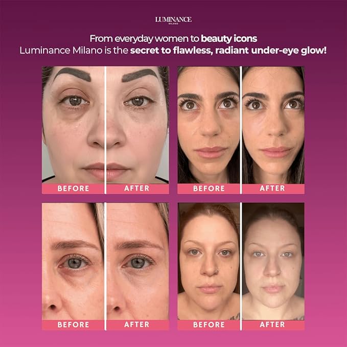 Original Luminance Milano Under Eye Brightener Pink ? Lightweight Pink Under Eye Corrector for Dark Circles and Fine Lines ? Vegan Concealer Brightener for Tired Eyes ? Natural Radiant Finish