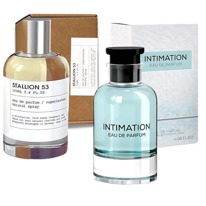Unisex's Bundle Stallion 53 EDP Spray 3.4 onzas &amp Intimation Eau de Parfum Spray 34 onzas - Spicy Woody Citrus Aromatic- Long Lasting