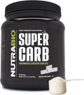 NutraBio Super Carb Carbohydrate Powder with Cluster Dextrin &amp Electrolytes Advanced Carb Supplement Powder for Workout Fuel Performance and Muscle Recovery Cyclic Dextrin Unflavored 30 Sv