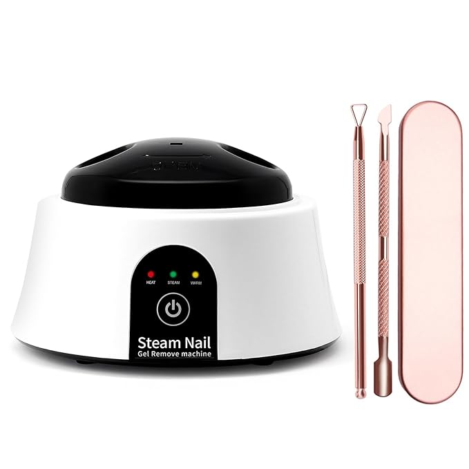 Electric Nail Soaking Bowl 50% Faster Nail Soak off Bowl Manicure Nail Soaker with Gold Cuticle Pusher for Acrylic Nail Polish Remover