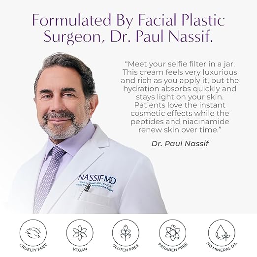 NassifMD Pure Hydration Rejuvenating Night Cream Deep Moisturizing and Smoothing Formula for Overnight Skin Renewal Ideal for Dry and Mature Skin
