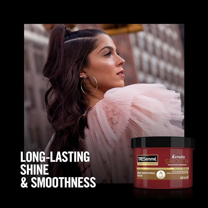TRESemm? Keratin Smooth Deep Smoothing Mask rinse-out hair treatment with hydrolysed keratin for soft shiny frizz-free hair 440 ml