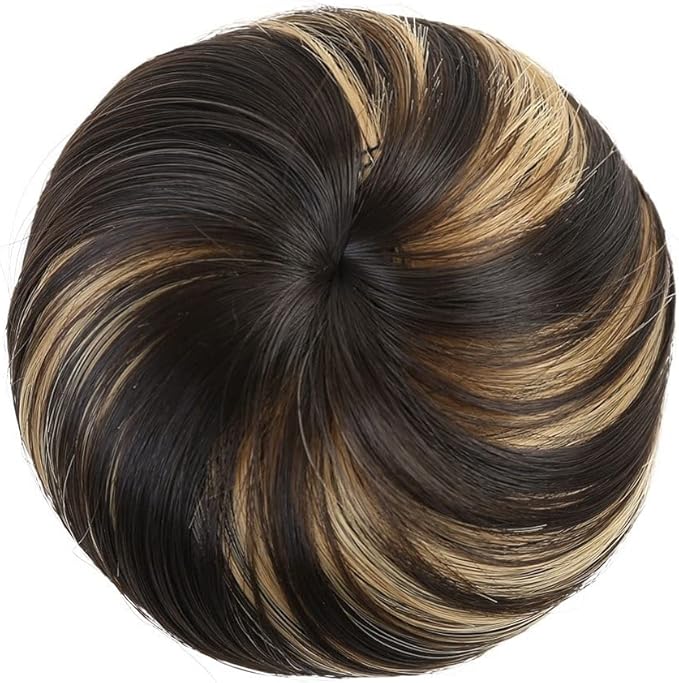 UNNS Hair Bun Clip Synthetic Fiber Hair Extensions Bun Donut Bun Wig Clip Ballet Bun Claw Clip Bun Hair Pieces Women's Hair Accessories Synthetic Hair (Color : D)