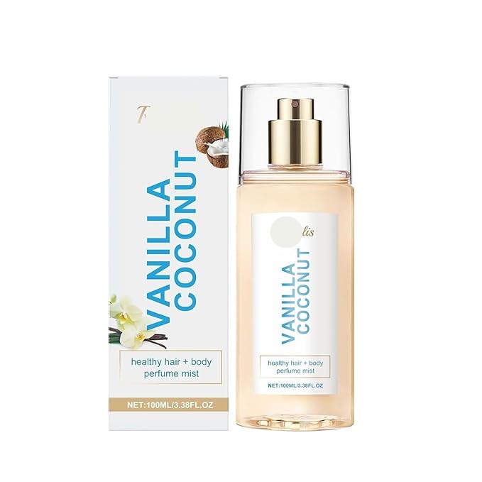 Vanilla Coconut Body Fragrance Mist - Long-Lasting Scent Portable &amp Refreshing Enhances Natural Charm(3PCS)