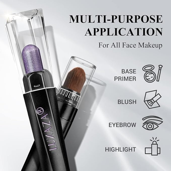 Plum Eyeshadow Stick Makeup Set 10PCS Neutral Shimmer And Matte Cream Eye Shadow Palette Metallic Bronze Smoky Eyeliner Brightener Crayon Pencil Kit Ideal Gift for Women -Lilac Brown