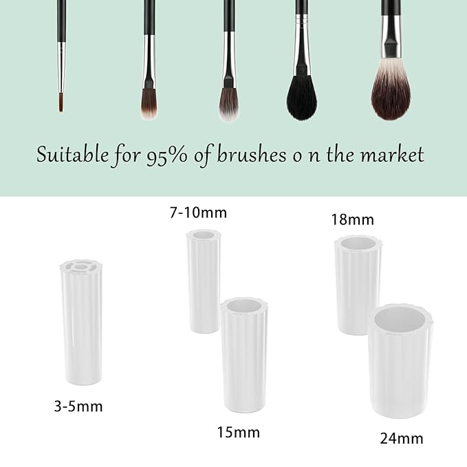 Electric Makeup Brush Cleaner Machine Integrated Cleaning and Drying Makeup Brushes &amp Tools Low-Frequency Make Up Brush Cleaner Machine