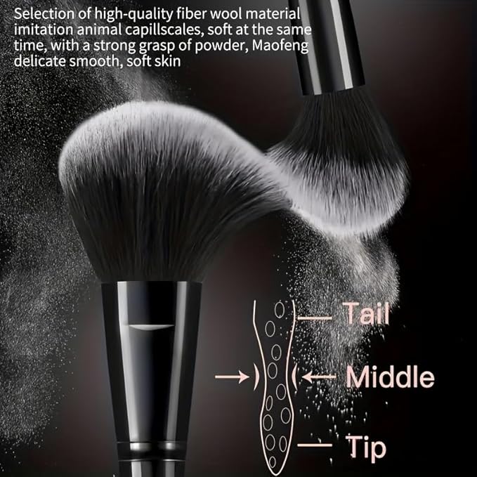 47Pcs Black Makeup Brushes Set Professional Makeup Kit Multi-functional Makeup Tool Set with Facial Makeup Accessories Foundation Makeup Brush Kit Eye and Face Make up Brushes &amp Tools