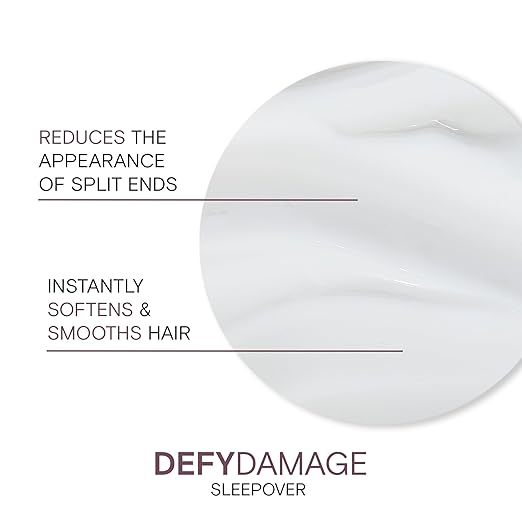 Joico Defy Damage Sleepover Overnight Nourishing Treatment | Instantly Softens &amp Smooths | Strengthen Bonds | Reduce Breakage &amp Split Ends | No Rinse Formula | With Arginine &amp Keratin