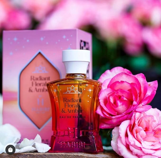 H HABIBI Radiant Florals &amp Amber Musk Arabian Perfume for Women ? 2.5 oz (75ML) Long Lasting Women's Fragrance Soft Floral Scent with Violet Rose &amp Jasmine Notes