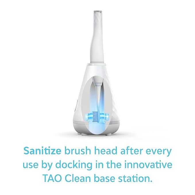 TAO Clean Sonic Electric Toothbrush Replacement Heads (2-Pack) ? Whitening Head ? Replacement Heads for The TAO Clean Electric Toothbrush and Docking Station
