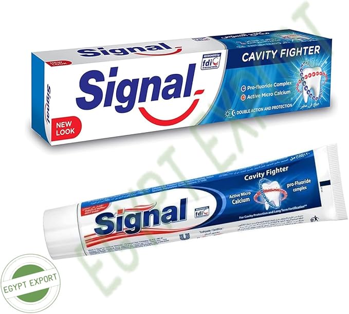 2 Box Signal Anti Caries Toothpaste Cavity Fighter Best Ever draft Micro Calcium Pro Fluoride Complex for Cavity Protection &amp Long Term Fortification (4.23 oz 120 ml Each One) ????? ?????? ?????