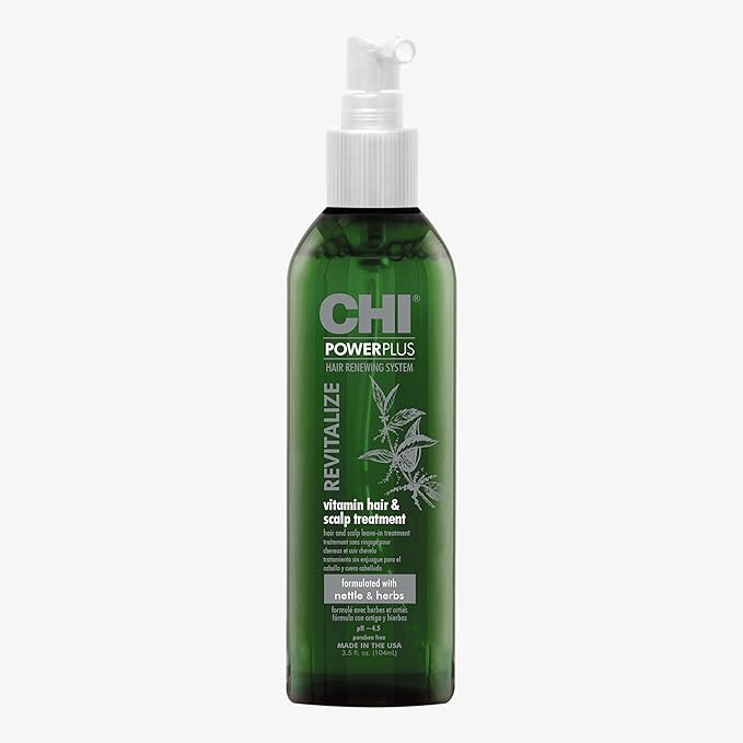 CHI PowerPlus Revitalizing Hair Treatment Relieves Tightness &amp Dryness Made With Botanicals &amp Vitamins to Nourish Balance &amp Stimulate Scalp 3 Oz