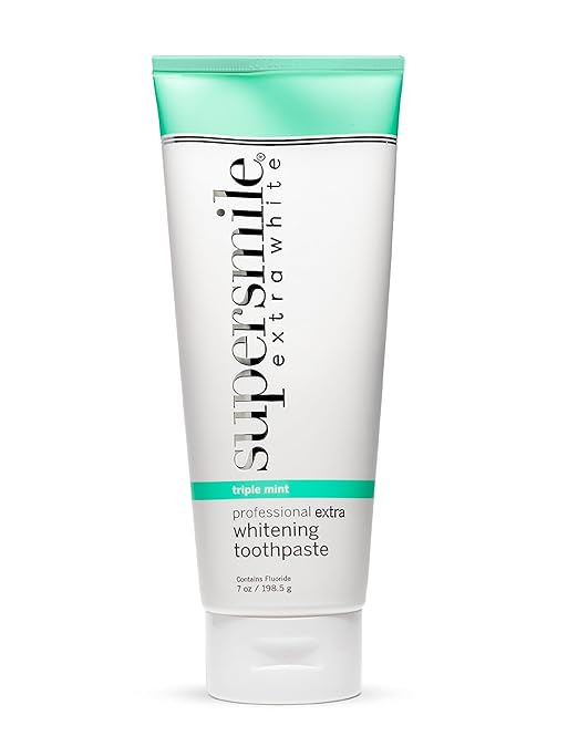 Supersmile Extra White Triple Mint Whitening Toothpaste ? Professional Formula for Visibly Whiter Teeth ? Whitens Up to 9 Shades 7 oz
