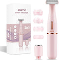 KRYX Bikini Trimmer for Women Electric Razors for LegsWaterproof Pubic Hair Trimmer Women Facial Hair RemoverPainless Body Shaver for TravelReplaceable Ladies RazorsPink