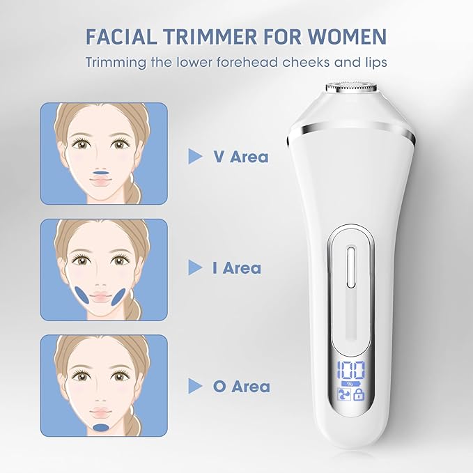 Electric Shavers for Women 7 in 1 Hair Removal Kit with Epilator Bikini Trimmer Face Razor Body Brush Face Massager Foot Callus Remover IPX7 Waterproof Lady Razors Set for Legs Armpit Bikini Pubic