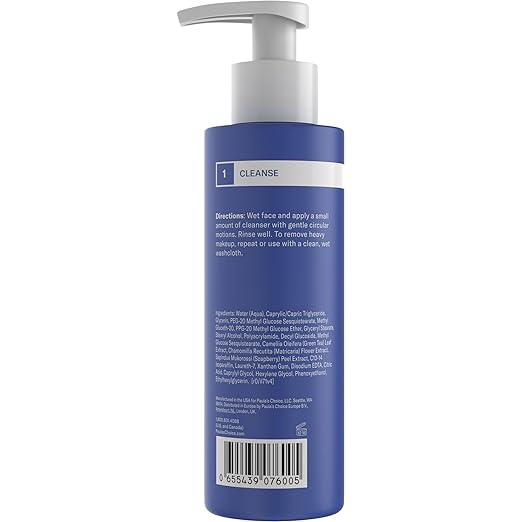 Paula's Choice RESIST Optimal Results Hydrating Cleanser Green Tea &amp Chamomile Anti-Aging Face Wash Dry Skin 6.4 Ounce