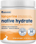 NativePath Native Hydrate Zero Sugar Electrolytes Powder with BCAAs Tangerine Hydration Keto &amp Paleo Friendly 30 Servings
