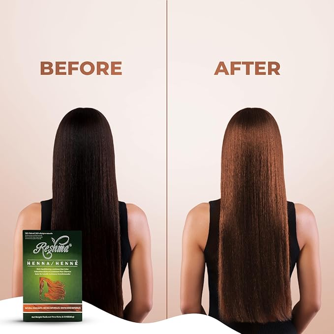 Reshma Beauty 30 Minute Henna Hair Color Infused with Organic Henna Lawsonia Inermis 100% Gray Coverage for Soft Shiny Hair Plant-Based Hair Dye?25.44 oz Pack of 12 (Highlights)