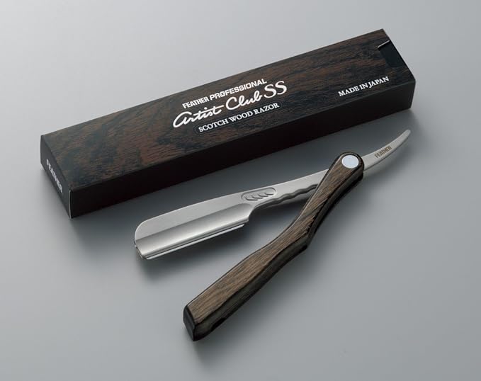 Feather Artist Club SS Wood Folding Straight Razor