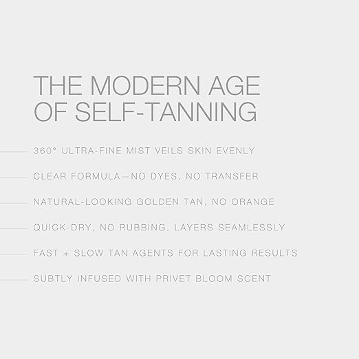 Hampton Sun Sunless Tanning Mist | Face + Body Self-Tanner | No-Rub + Mess-Free | Streak-Free Long-Lasting Natural-Looking Color| No Transfer Clear Mist | Quick-Dry | Award-Winning | All Skin Types