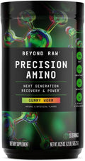 BEYOND RAW Precision Amino Recovery &amp Power Amino Acid Formula Fuel Muscles Enhance Hydration Gummy Worm 25 Servings