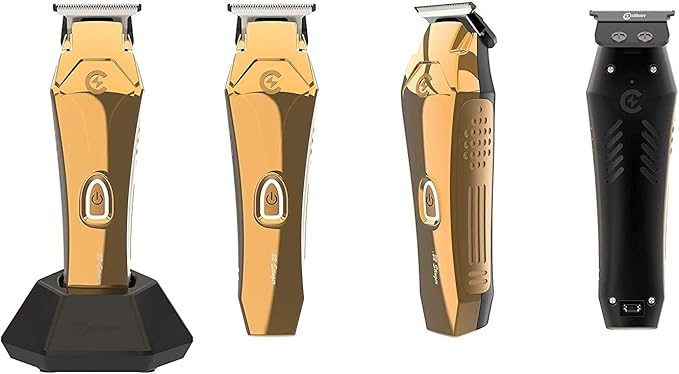 .22 Stinger Trimmer - Including 3 Color Lids &amp Non-Slip Grips - Professional Cordless Hair Clipper - Low Noise Trimmers - Zero Gap Cutting